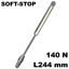 Immagine di asta Kraby con pistone con movimento soft stop forza 140N interasse mm 244 per ante con apertura verso l'alto (senza attacco anta e senza attacco spalla) 