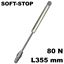 Immagine di asta Kraby con pistone con movimento soft stop forza 80N interasse mm 355 per ante con apertura verso l'alto (senza attacco anta e senza attacco spalla) 