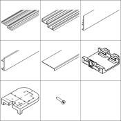 Immagine di Kit binari scorrevoli Hawa Combino 65/80 H FS ol - art. 055.3211