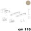 Immagine di guarniture ante scorr. magic living 110 nich. set c/binario cm 110                                                                                           