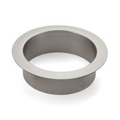 Immagine di ghiere portarifiuti tonde inox d.106 h 40 satin esterno ghiera mm. 136                                                                                           