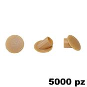 Immagine di Copriforo Clamex 45° RAL 1011 beige marrone (faggio) diametro 6/12 confezione 5000 pezzi 