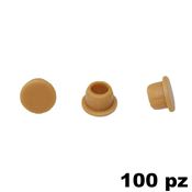 Immagine di Copriforo Clamex confezione 100 pezzi RAL 1011 beige marrone faggio 