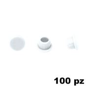Immagine di Copriforo Clamex confezione 100 pezzi RAL 9010 bianco puro 
