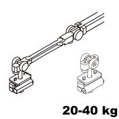 Immagine di guarniture porte scorrevoli mfu 1200 20/40kg complanare apertura dx/sx                                                                                           