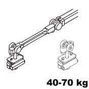 Immagine di guarniture porte scorrevoli mfu 1200 40/70kg complanare apertura dx/sx                                                                                           