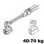 Immagine di guarniture porte scorrevoli mfu 1200 40/70kg complanare apertura dx/sx                                                                                           