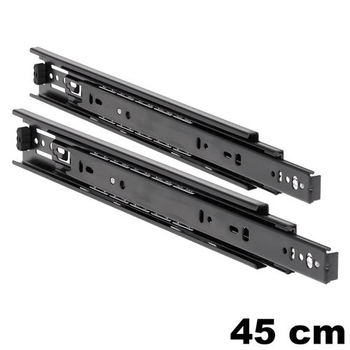 Immagine di guide accuride 3832 cm  45 z.nero telescopiche 45 kg                                                                                           