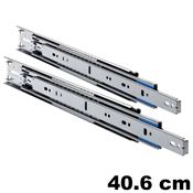 Immagine di guide accuride 3507 laterali cm  40.6 zincato telescopiche 82 kg.                                                                                           