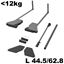 Immagine di appendiabiti conero 0-12 kg 44.5/ 62.8 nero portata max 14 kg.                                                                                           