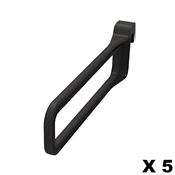 Immagine di portapantaloni conero staffe set 5 pz nero lunghezza 475 mm                                                                                           