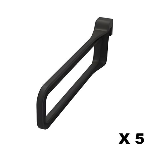 Immagine di portapantaloni conero staffe set 5 pz nero lunghezza 475 mm                                                                                           