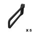 Immagine di portapantaloni conero staffe set 5 pz nero lunghezza 475 mm                                                                                           