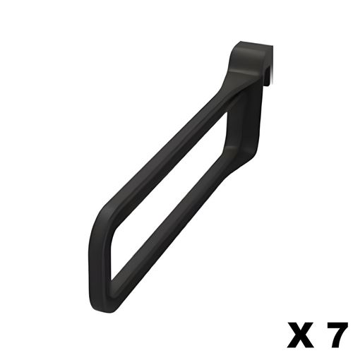 Immagine di portapantaloni conero staffe set 7 pz nero lunghezza 475 mm                                                                                           