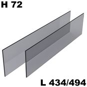 Immagine di vetri conero cassetto h  72 l 434/ 494 fume' temperati                                                                                           