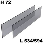 Immagine di vetri conero cassetto h  72 l 534/ 594 fume' temperati                                                                                           