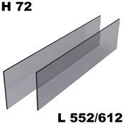 Immagine di vetri conero cassetto h  72 l 552/ 612 fume' temperati                                                                                           