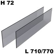 Immagine di vetri conero cassetto h  72 l 710/ 770 fume' temperati                                                                                           