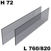 Immagine di vetri conero cassetto h  72 l 760/ 820 fume' temperati                                                                                           