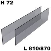 Immagine di vetri conero cassetto h  72 l 810/ 870 fume' temperati                                                                                           