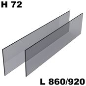 Immagine di vetri conero cassetto h  72 l 860/ 920 fume' temperati                                                                                           