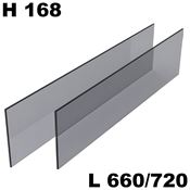 Immagine di vetri conero cassetto h 168 l 660/ 720 fume' temperati                                                                                           