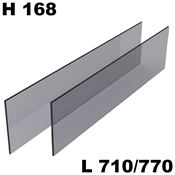 Immagine di vetri conero cassetto h 168 l 710/ 770 fume' temperati                                                                                           
