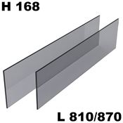 Immagine di vetri conero cassetto h 168 l 810/ 870 fume' temperati                                                                                           