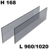 Immagine di vetri conero cassetto h 168 l 960/1020 fume' temperati                                                                                           