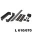Immagine di portapantaloni conero telai l 610/ 670 nero estraibile p475 s/guide                                                                                           