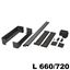 Immagine di portapantaloni conero telai l 660/ 720 nero estraibile p475 s/guide                                                                                           