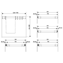 Immagine di portapantaloni conero telai l 484/ 544 nero estraibile p475 s/guide                                                                                           