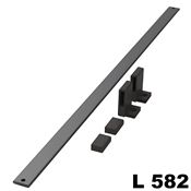 Immagine di ringhierine portascarpe conero l 582 nero profilo c/supporti                                                                                           
