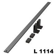 Immagine di ringhierine portascarpe conero l1114 nero profilo c/supporti                                                                                           