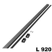Immagine di tubi conero 30x15 alluminio cm  92 nero c/supporti e guarnizione                                                                                           