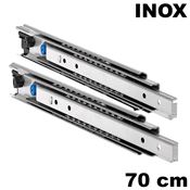 Immagine di guide accuride 5321 heavy cm  70 inox telescopiche 110/130 kg                                                                                           