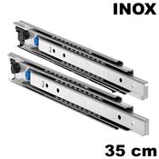 Immagine di guide accuride 5321 heavy cm  35 inox telescopiche 120/140 kg                                                                                           