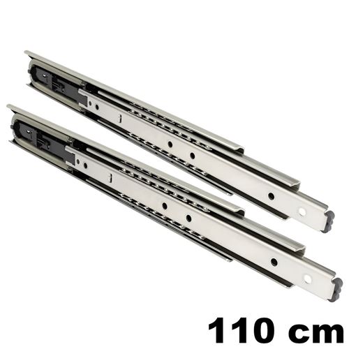 Immagine di guide accuride 5321 ec soft cm 110 zincato ammortizzata portata 60/75kg                                                                                           
