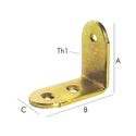Immagine di lastrine angolo mm. 15 fe bt mm. 30 x 28 zinc bordi tondi                                                                                           