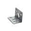 Immagine di lastrine piegate mm.  40 asole  25 x  25 zinc. quadre nervate                                                                                           