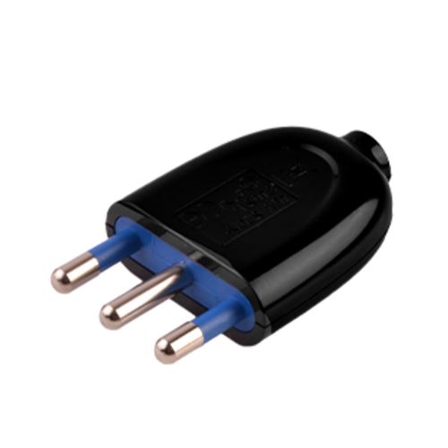 Immagine di spine elettriche diritte 16 amp. nero 250 v                                                                                           