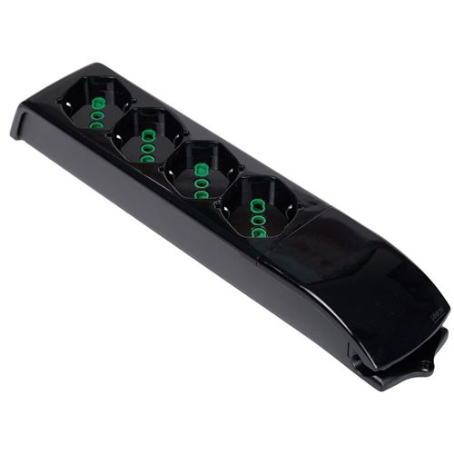Immagine di prese multiple tech 4p s/cavo nero 4 out bipasso/de                                                                                           