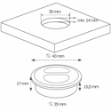 Immagine di interruttori pushpower d 35 mm 2 vie bianco on/off/dim wireless                                                                                           