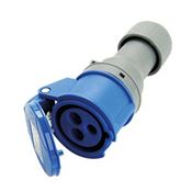Immagine di prese elettriche cee 2p+t 16 amp. blu 250 v - ip 44                                                                                           