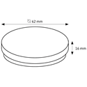 Immagine di interruttori pushpower d 62 mm nero adesivo on/off/dim wireless                                                                                           