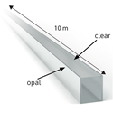 Immagine di strip led cob mm 5 cover mt 10 trasp/op. mm 5.6 x 5.6                                                                                           