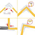 Immagine di strip led cob mm 5 connettori angolo 90° conf. 5 pz                                                                                           