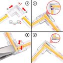 Immagine di strip led cob mm 8 connettori angolo 90° conf. 5 pz                                                                                           