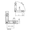 Immagine di tiranti fixba mm. 5 snodati 90°/180° zinc. diam. mm. 5x72 int. 31+31                                                                                           