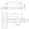 Immagine di tiranti fixba mm. 4x28 i 20.5  4ma zinc.                                                                                            